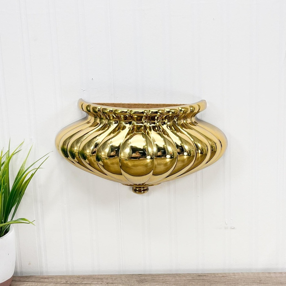 Ornate Gold Wall Shelf - Homco Pocket Shelf